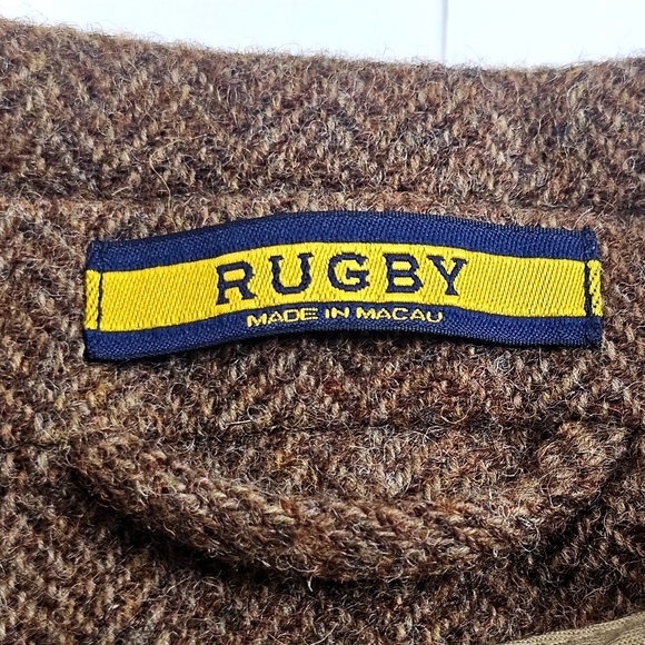 Rugby Ralph Lauren Textured Brown Blazer Suit Jacket - Picture 9 of 16